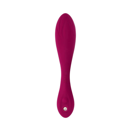 Evolved Cherry Pose Flexible Vibrator with Remote in vibrant pink silicone for customizable pleasure.