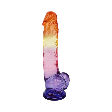 Adam and Eve Sunrise Dreams Realistic Dildo 9.5 inches in vibrant sunrise colors, perfect for enhancing intimate moments.