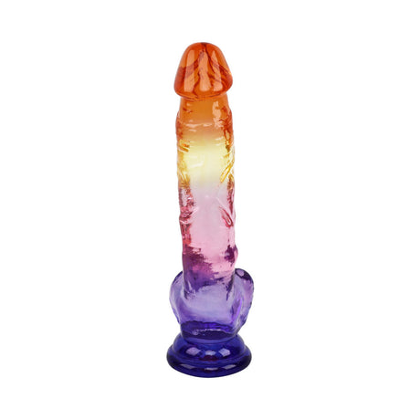 Adam and Eve Sunrise Dreams Realistic Dildo 9.5 inches in vibrant sunset colors with lifelike details.