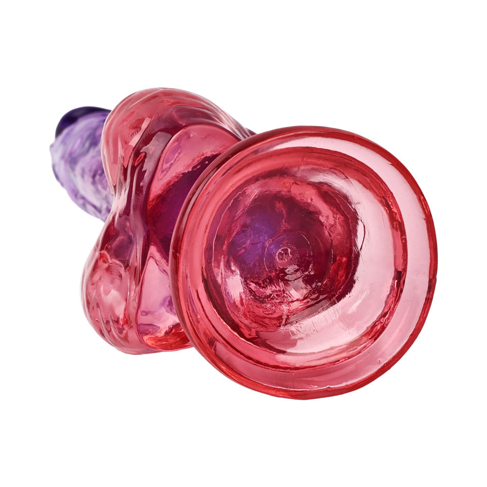 Adam and Eve Sunset Dreams Realistic Dildo 9.5 inches in ombre color from purple to hot pink.