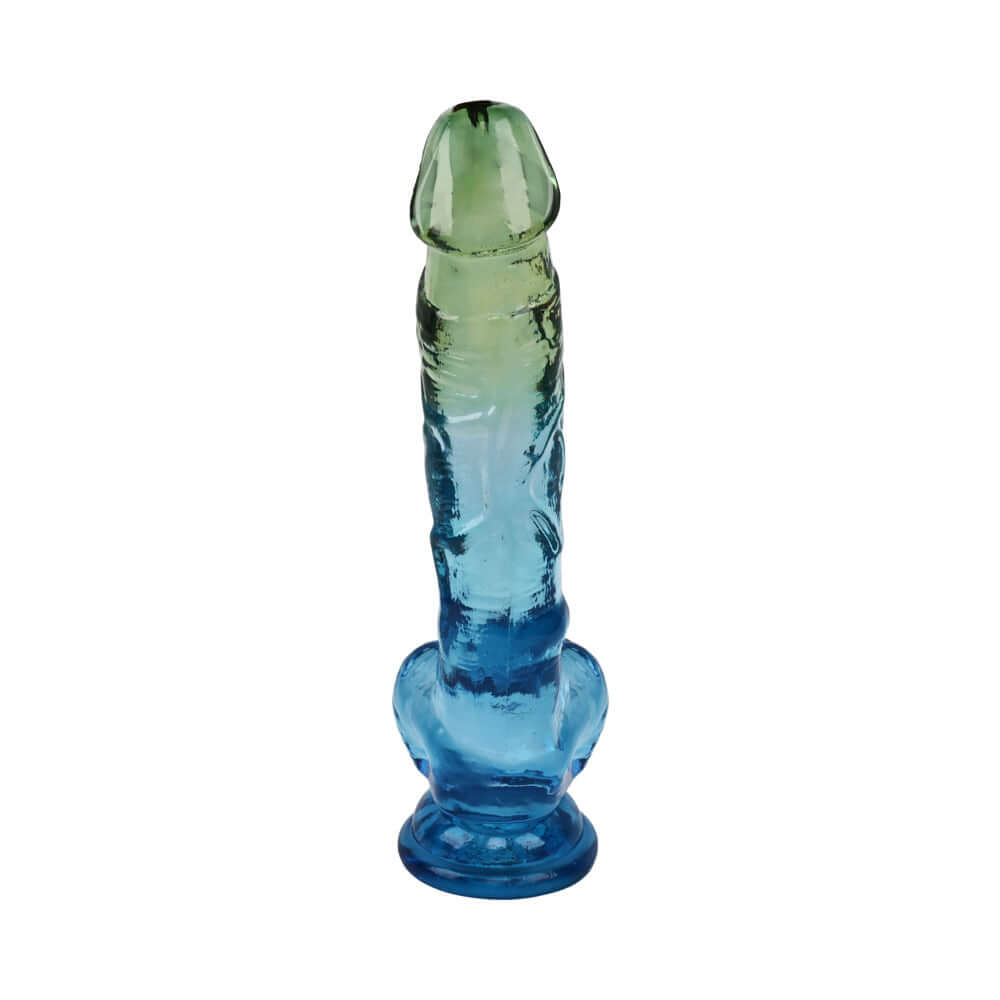 Adam and Eve Seaside Dreams Realistic Dildo 9.5 inches with suction cup base and colorful ombre design.