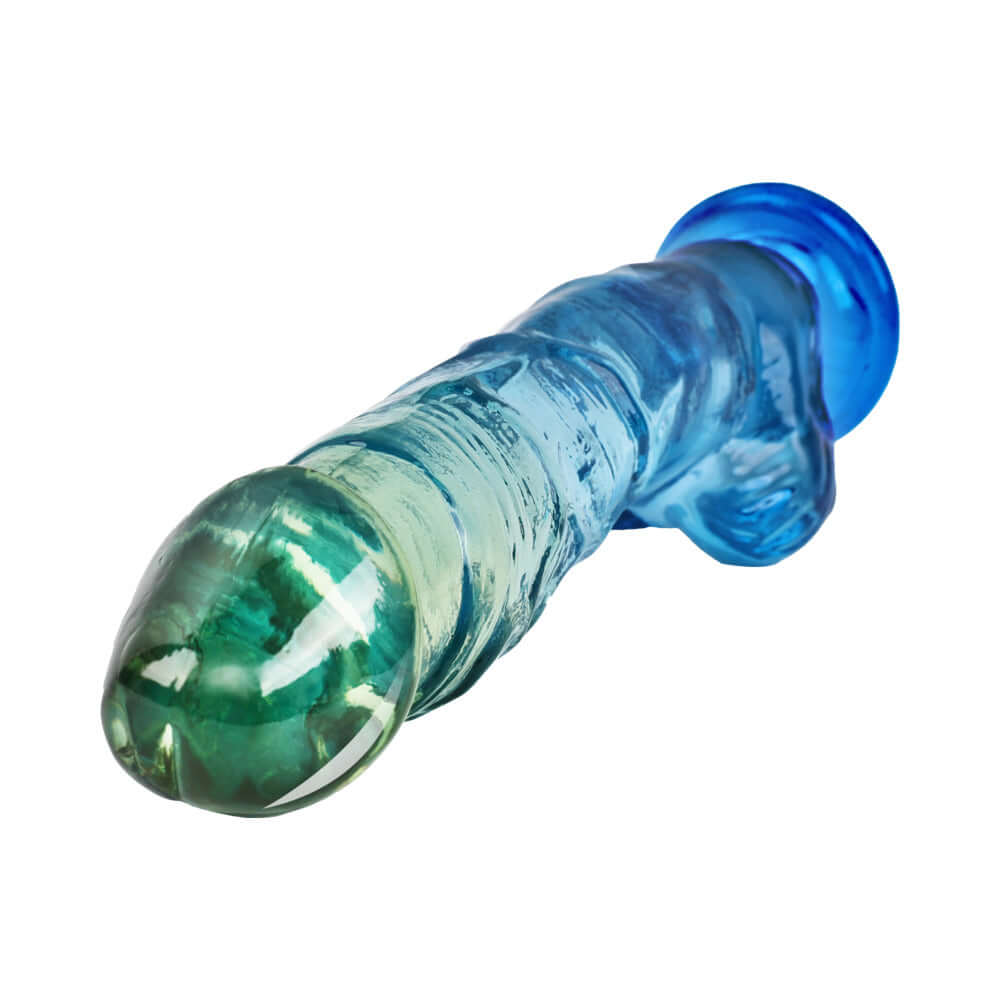 Adam and Eve Seaside Dreams Realistic Dildo 9.5 inches in ocean-inspired colors with suction cup base.