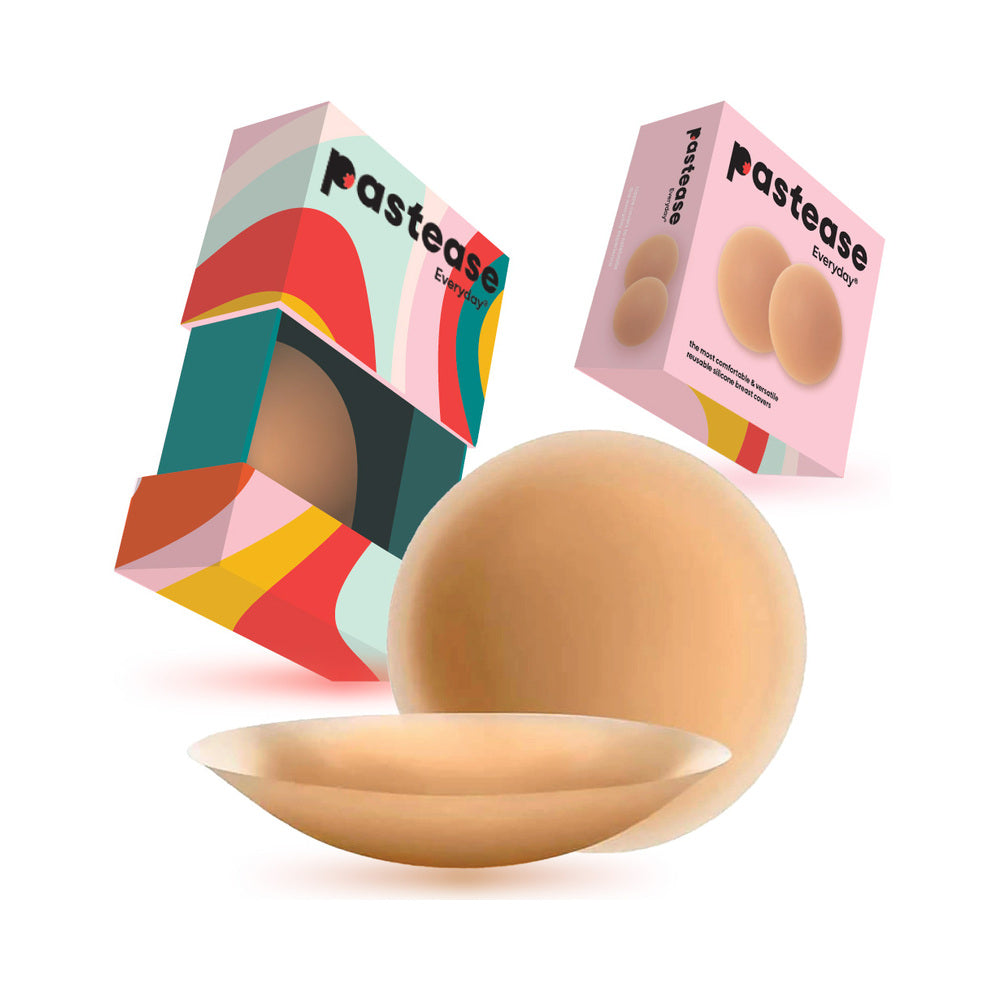 Pastease Halos Silicone Nipple Covers Small A-C Cup in packaging with silicone covers displayed.