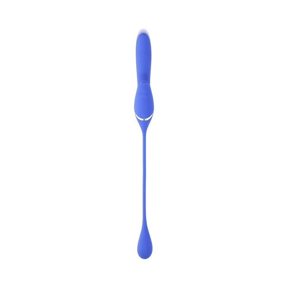 Evolved All In Rechargeable Dual Vibrating Tapping Vibe Blue with flexible shaft and vibrating plug.