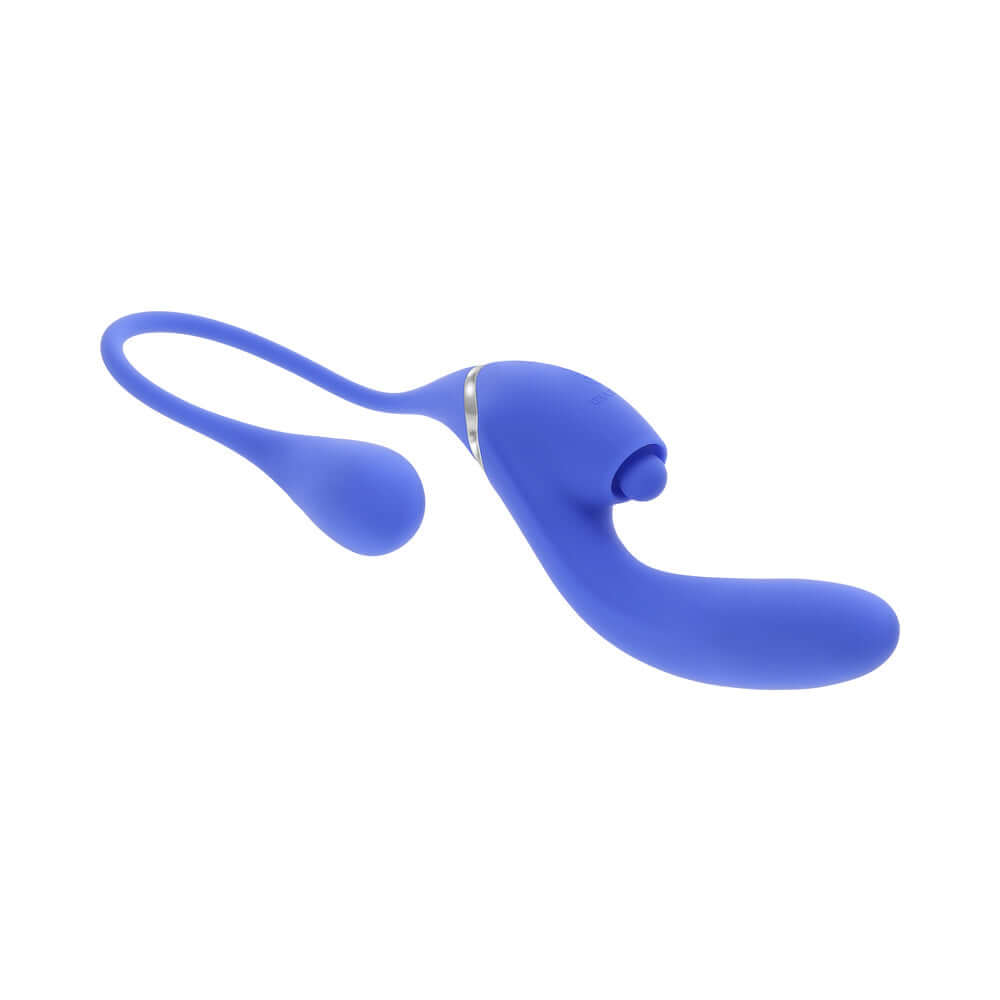 Evolved All In Rechargeable Dual Vibrating Tapping Vibe Blue designed for multi-speed pleasure and ergonomic use.