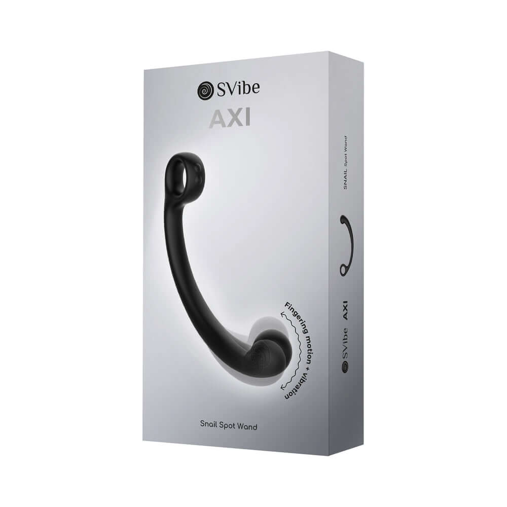 SVibe Snail AXI Spot Wand Granite Noir packaging showcasing ergonomic design and modern aesthetics.