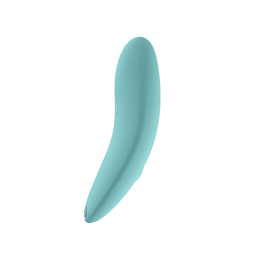 Spectrum Essentials Compact External Vibrator Blue, ergonomic palm-sized vibrator for deep rumbly vibrations.