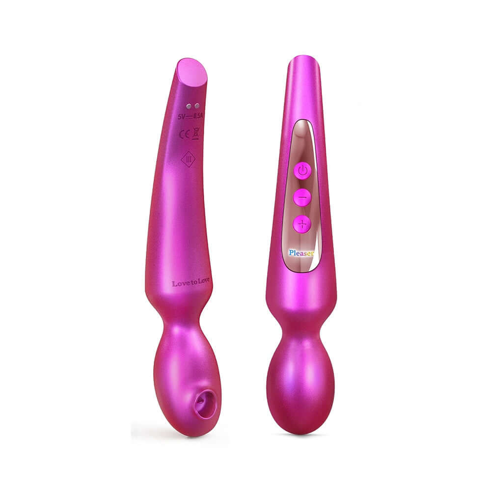 Love To Love Pleaser Wand Iridescent Berry, premium wand massager designed for precise stimulation and pleasure.
