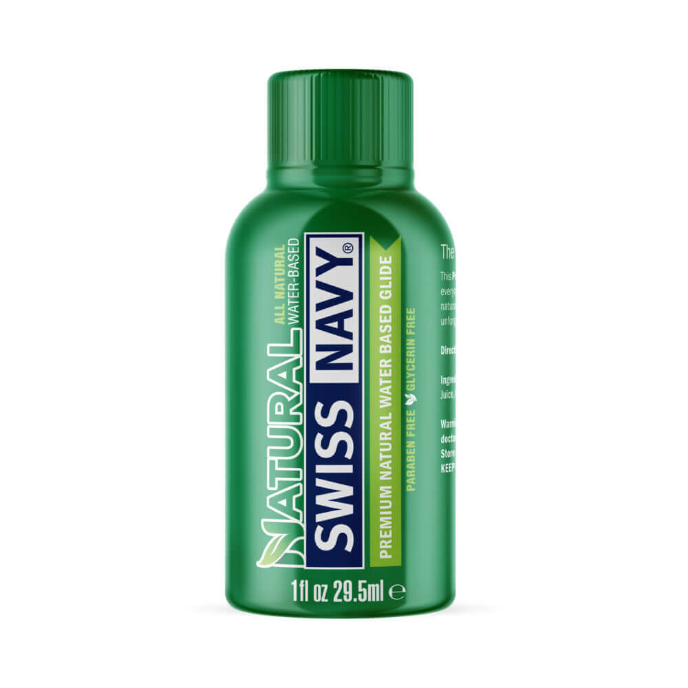 Swiss Navy Natural Lubricant 1 Oz 50 pc Bowl - Premium water-based formula in travel-size bottle.
