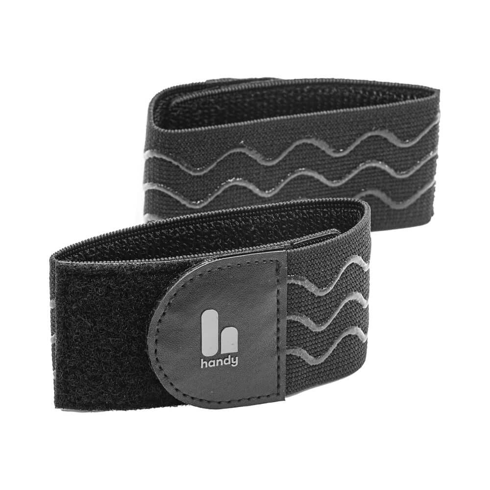 The Handy TrueGrip Pro Band in black, designed for secure sleeve fit and customizable stimulation.