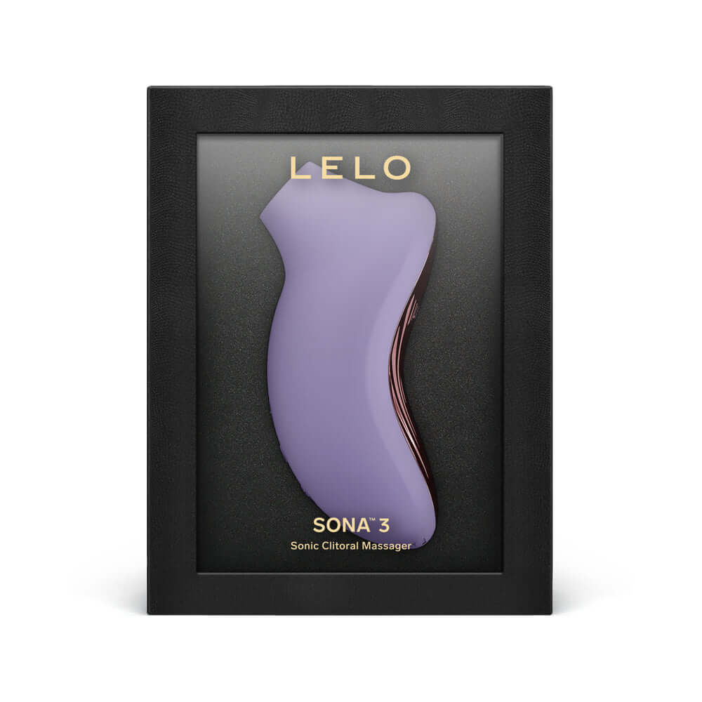 LELO SONA 3 Sonic Clitoral Massager Violet in sleek packaging for elevated pleasure.