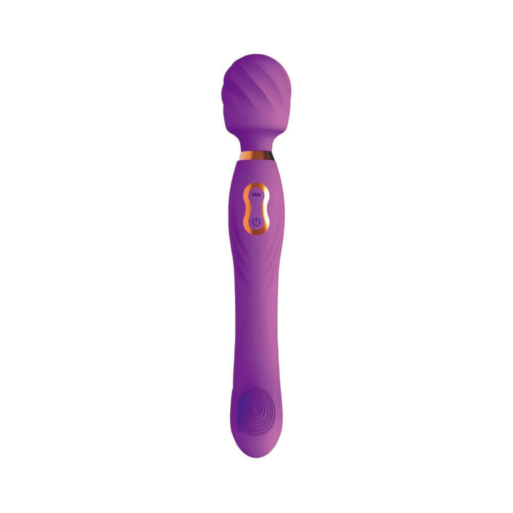 The Beat Dual Pleasure Wand Purple, a versatile dual-ended wand for rhythmic tapping and deep vibrations.