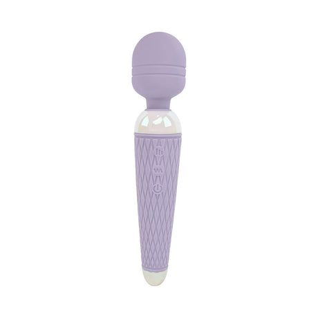 Adam and Eve Flexi Lexi Flexible Slender Wand Massager in lavender with flexible head and slim silicone handle.