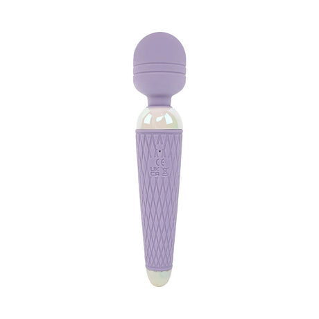 Adam and Eve Flexi Lexi Flexible Slender Wand Massager in shimmering lavender color with a flexible head.