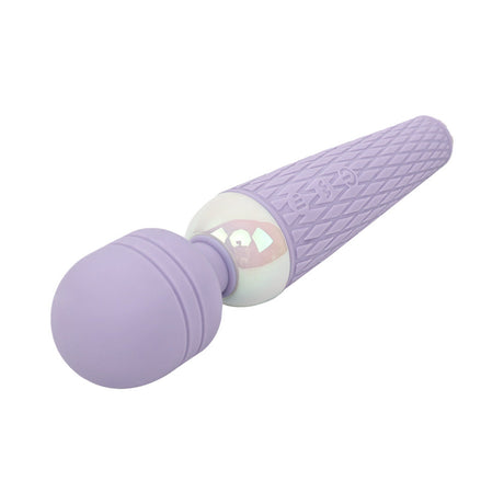 Adam and Eve Flexi Lexi Flexible Slender Wand Massager in lavender color with flexible head and silicone handle.
