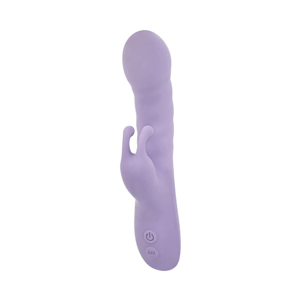 Adam and Eve Violet Vixen G-Spot Rabbit Vibe in soft purple color, designed for G-spot stimulation and pleasure.