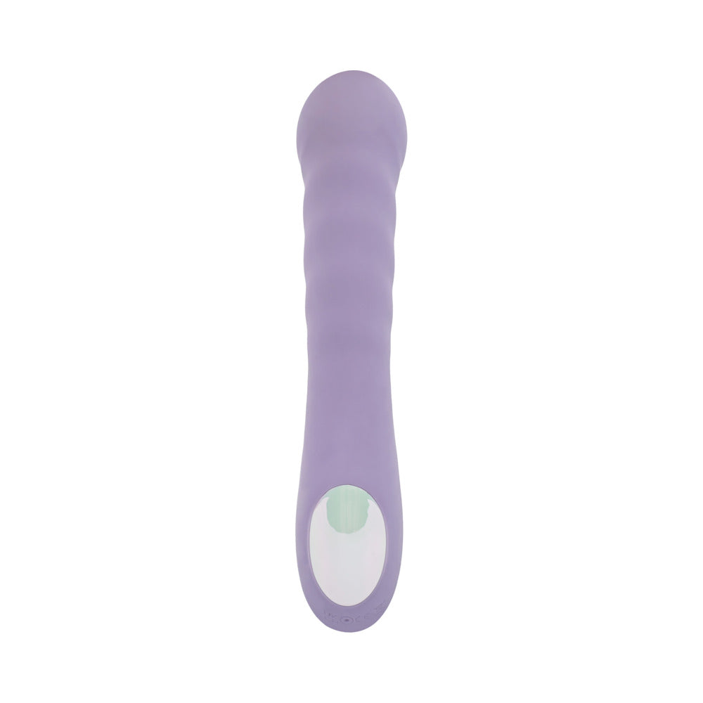 Adam and Eve Violet Vixen G-Spot Rabbit Vibe in soft purple color with ridged shaft for G-spot stimulation.