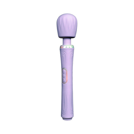 Adam and Eve Wanda Lust Powerful Wand Massager in soft silicone design with controls and elegant shape.