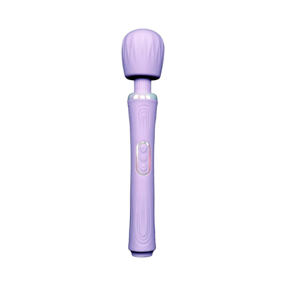 Adam & Eve Wanda Lust Powerful Wand Massager in soft purple silicone design for ultimate pleasure.