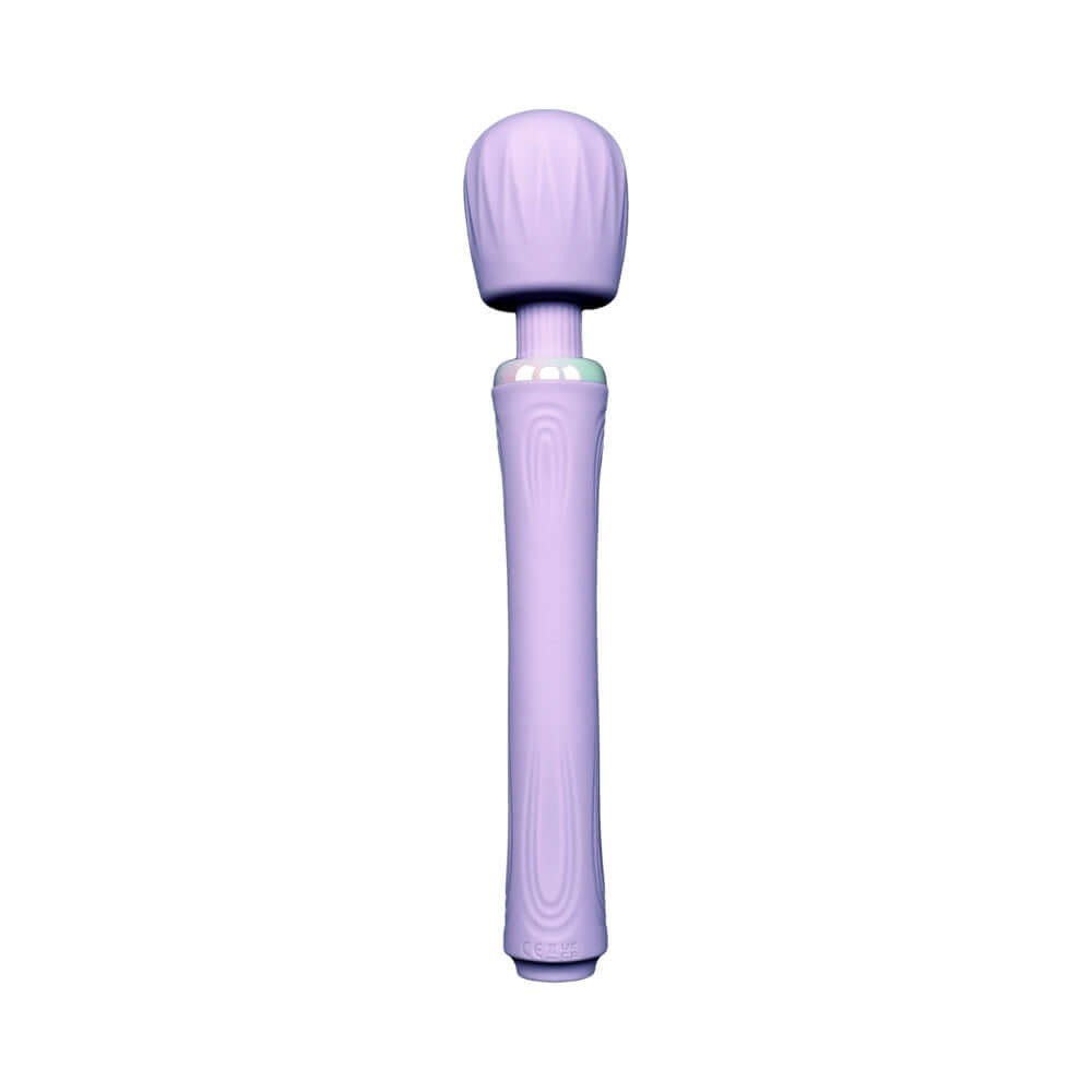 Adam & Eve Wanda Lust Powerful Wand Massager in soft ridged silicone, designed for deep pleasure and relaxation.