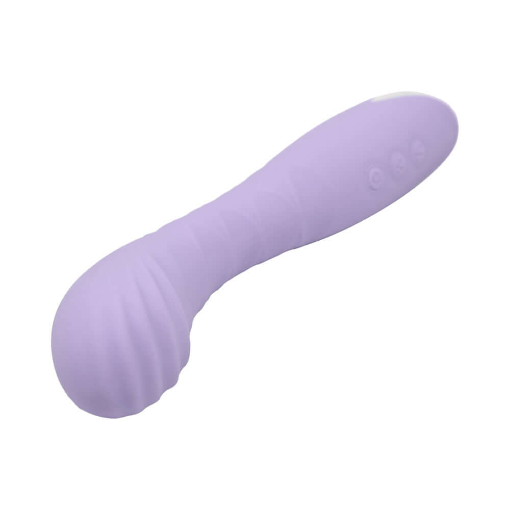 Adam and Eve Gee Oh My Soft Flexible G-spot Vibe in soft purple silicone with multiple vibration settings.