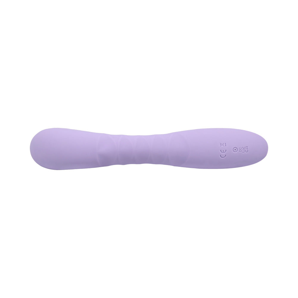 Adam and Eve Gee Oh My Soft Flexible G-spot Vibe in lavender, designed for pleasurable sensations and comfort.