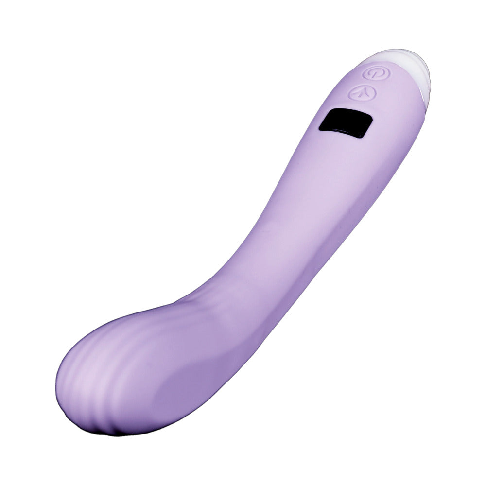 Adam and Eve Finger Wag LED Oscillating G-spot Vibrator in purple, designed for targeted stimulation.