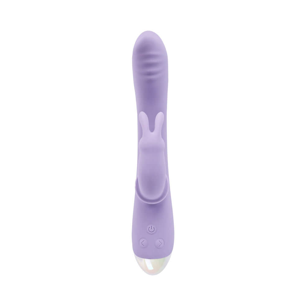 Adam and Eve Waving Wabbit Oscillating Rabbit Vibe in soft purple silicone with ergonomic design and control buttons.