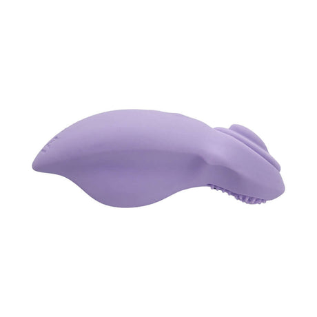 Adam and Eve Pleasure Panties Panty Vibe with Remote in purple silicone for discreet and powerful stimulation.