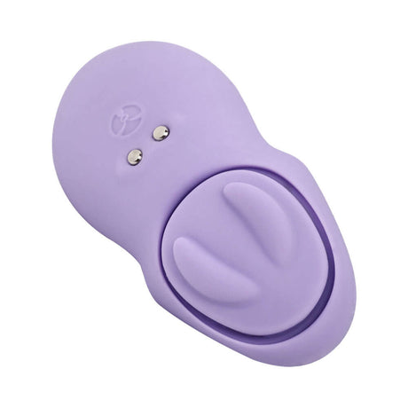 Adam and Eve Pleasure Panties Panty Vibe with Remote in purple silicone, designed for discreet pleasure and hands-free satisfaction.