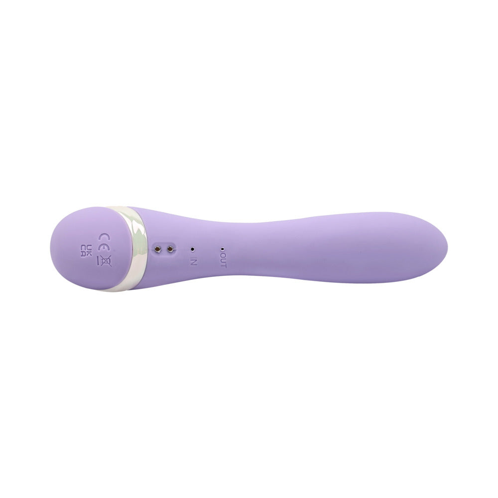 Adam and Eve Bunny Blow Up Rabbit Vibe in purple silicone with inflatable head and control buttons.