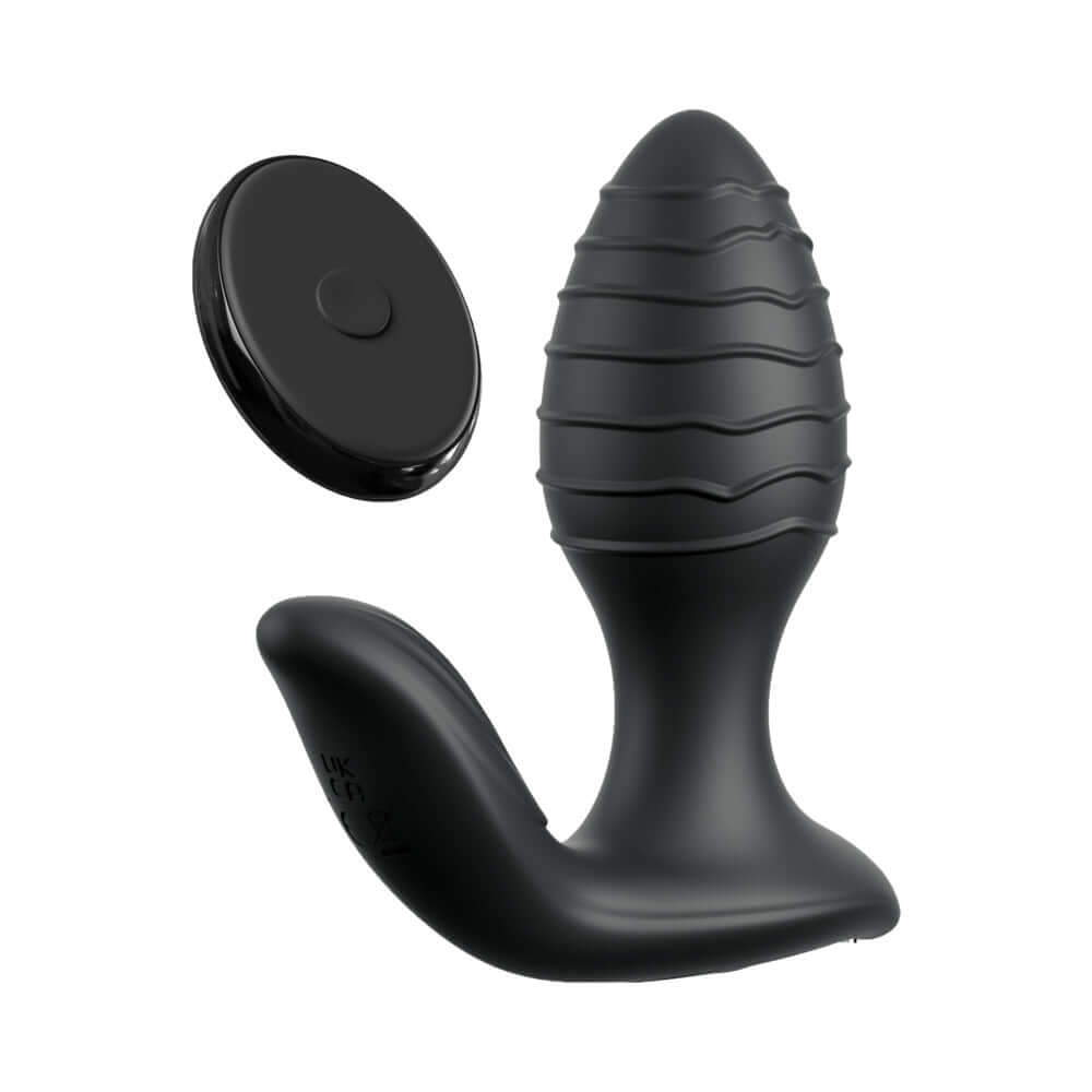 Anal Fantasy Elite Gyro-Milk Pro Black powerful prostate pleasure toy with 10-function gyrating and vibrating plug.