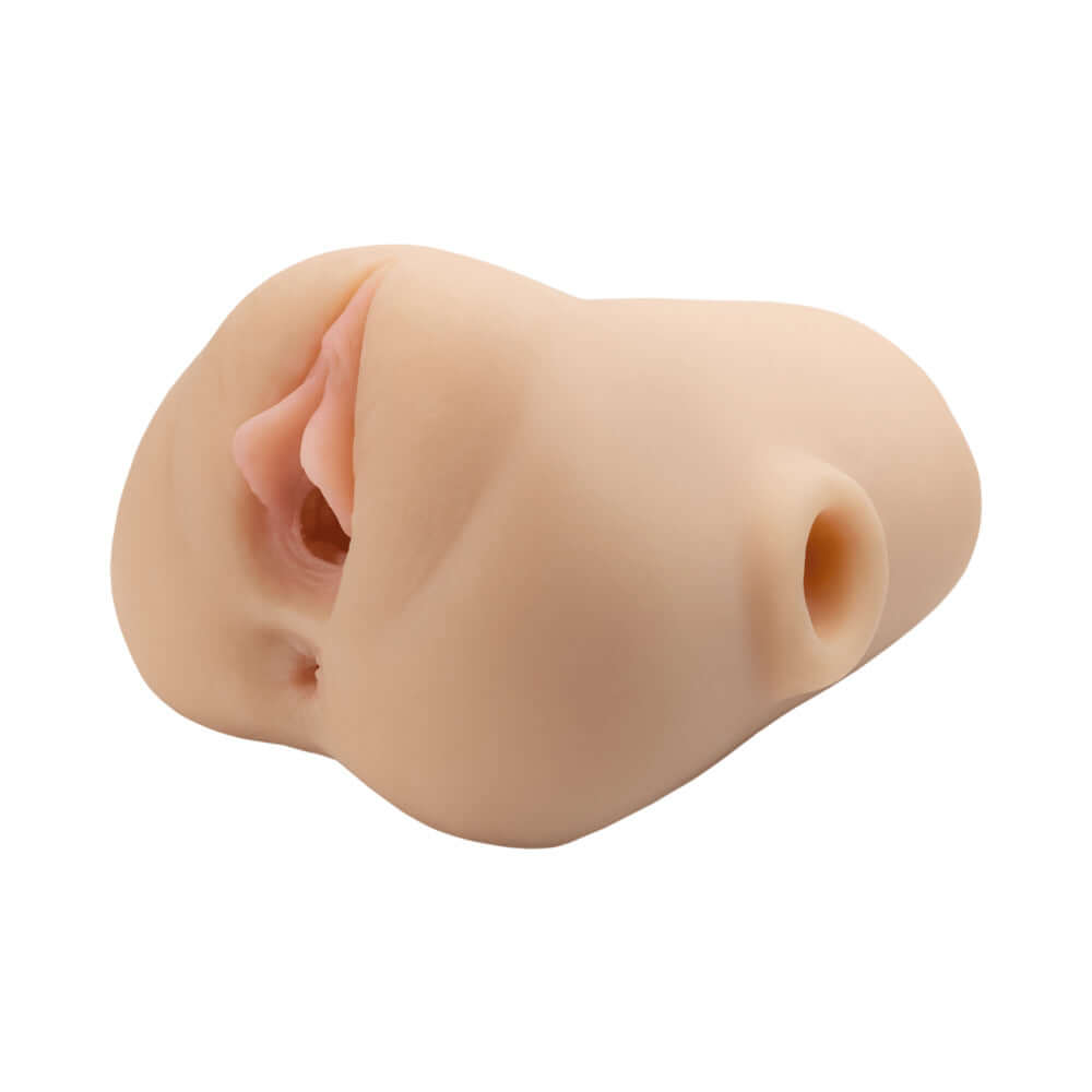 PDX Plus Double Pounder Vibrating Squeeze Stroker Light realistic design for intense pleasure.