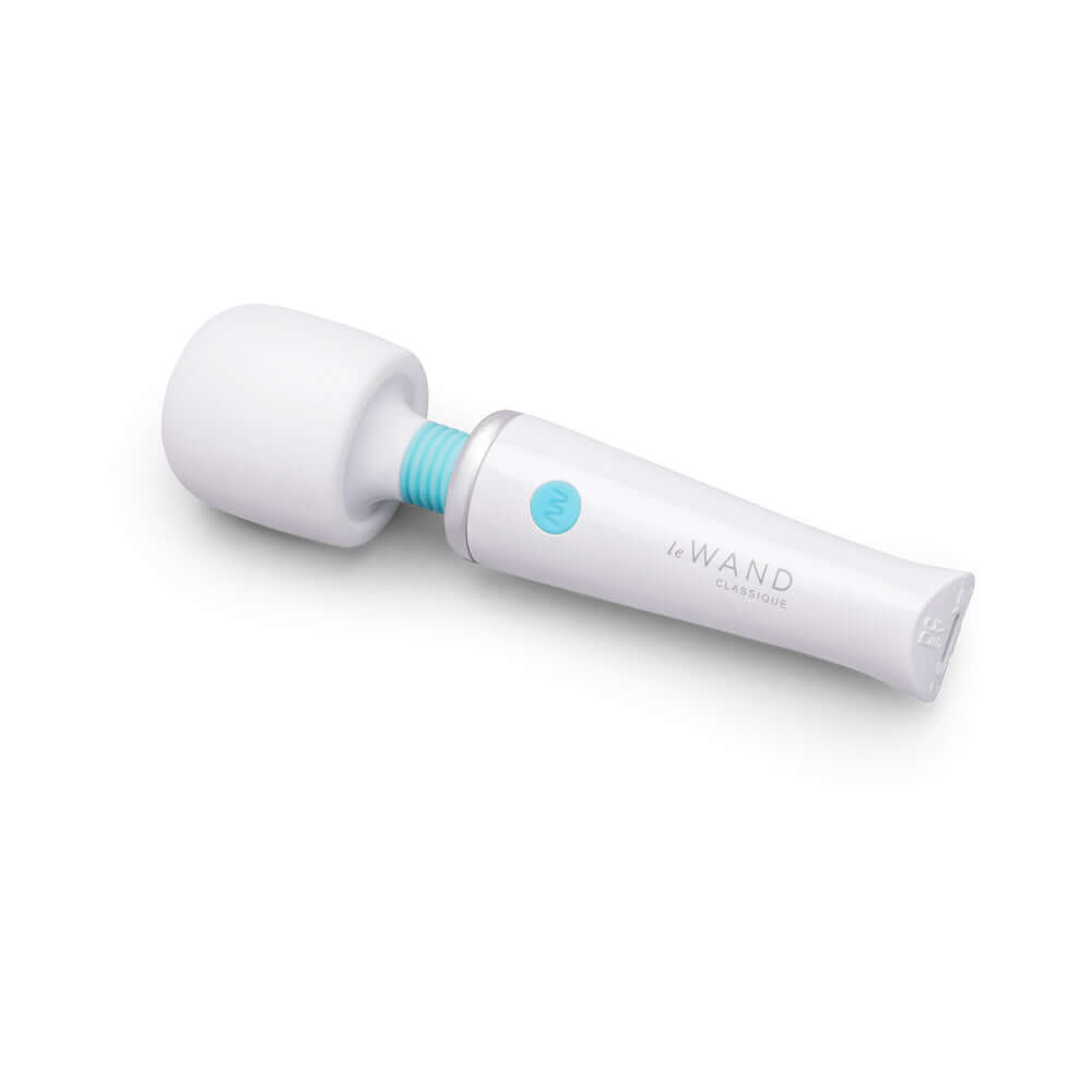 Le Wand Classique Mini Wand Massager in a sleek design, showcasing its travel-friendly and powerful features.