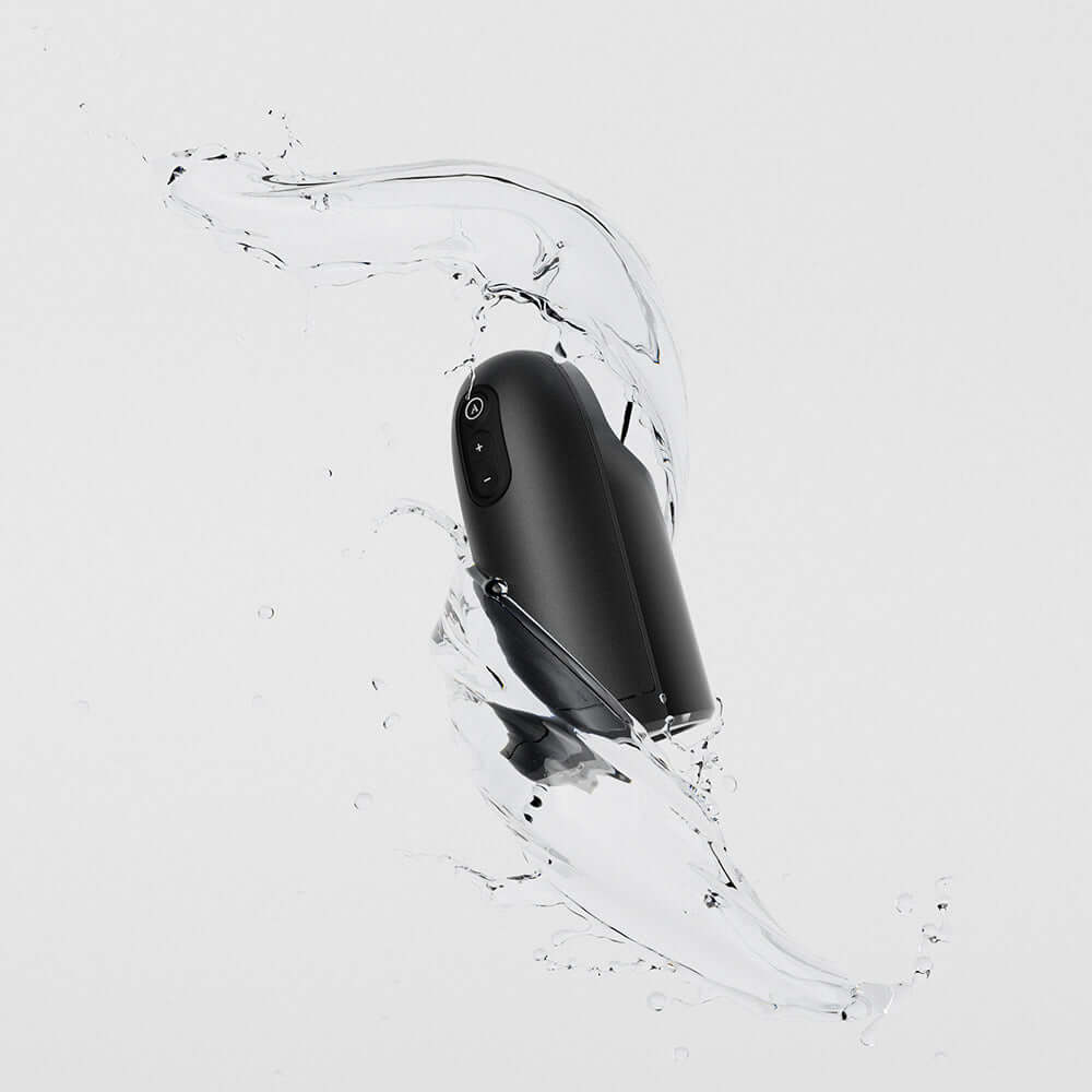 Arcwave Ion 2 Pleasure Air Stroker Black in water, showcasing innovative design and technology for enhanced pleasure.