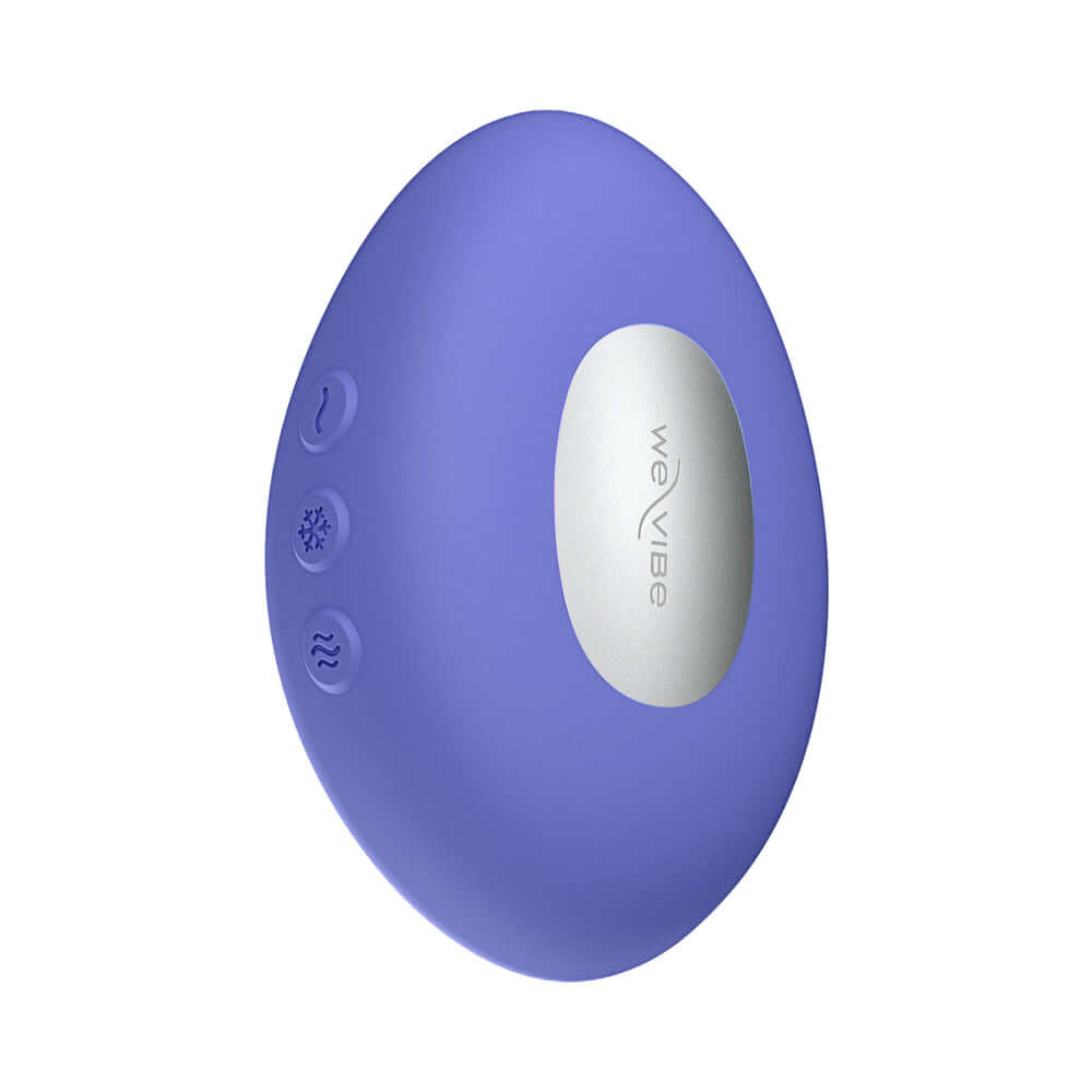 We-Vibe Temp Clitoral Massager Lavender Blue featuring temperature-control technology for enhanced pleasure.