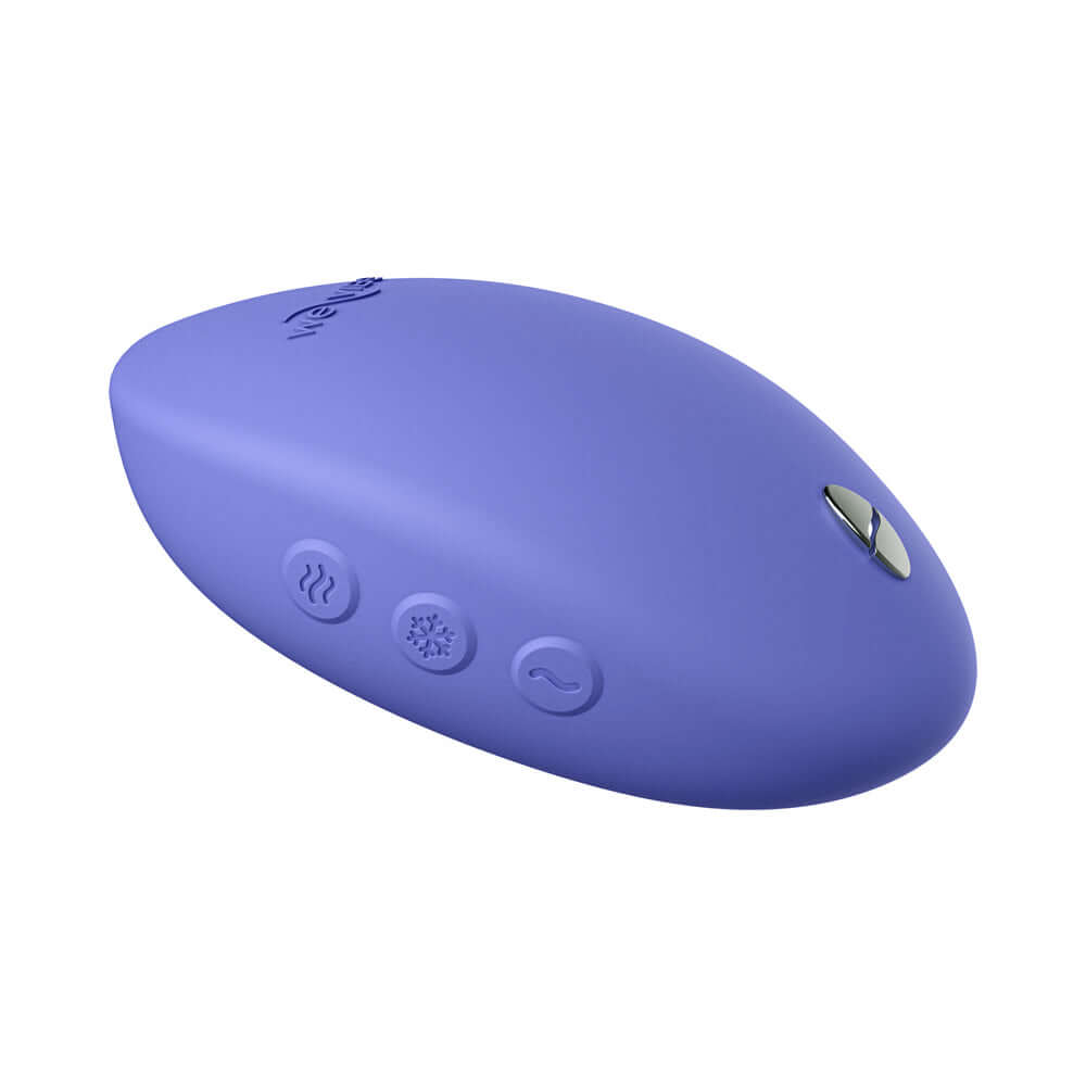 We-Vibe Temp Clitoral Massager Lavender Blue featuring temperature-control technology and sleek design.