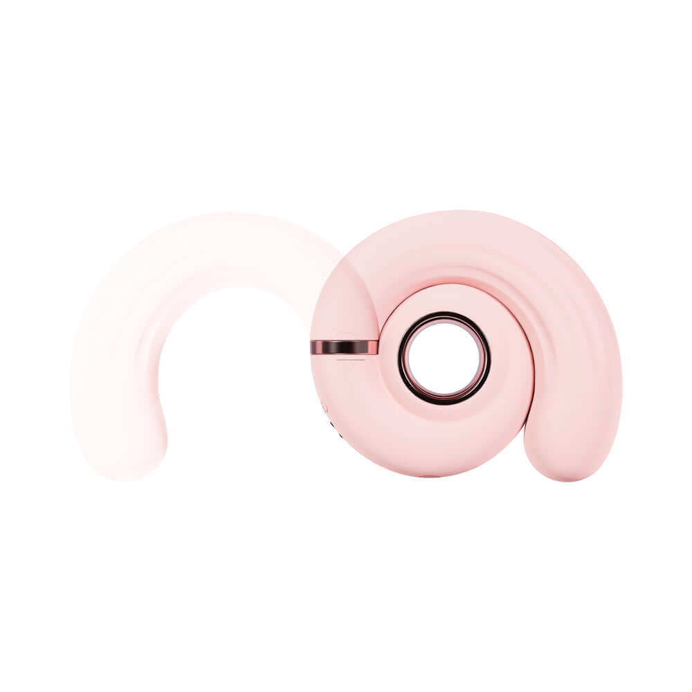 LoveLine Tourner Rechargeable Silicone Vibrating Swirl Pink - elegant design and powerful performance in a captivating swirl vibrator.