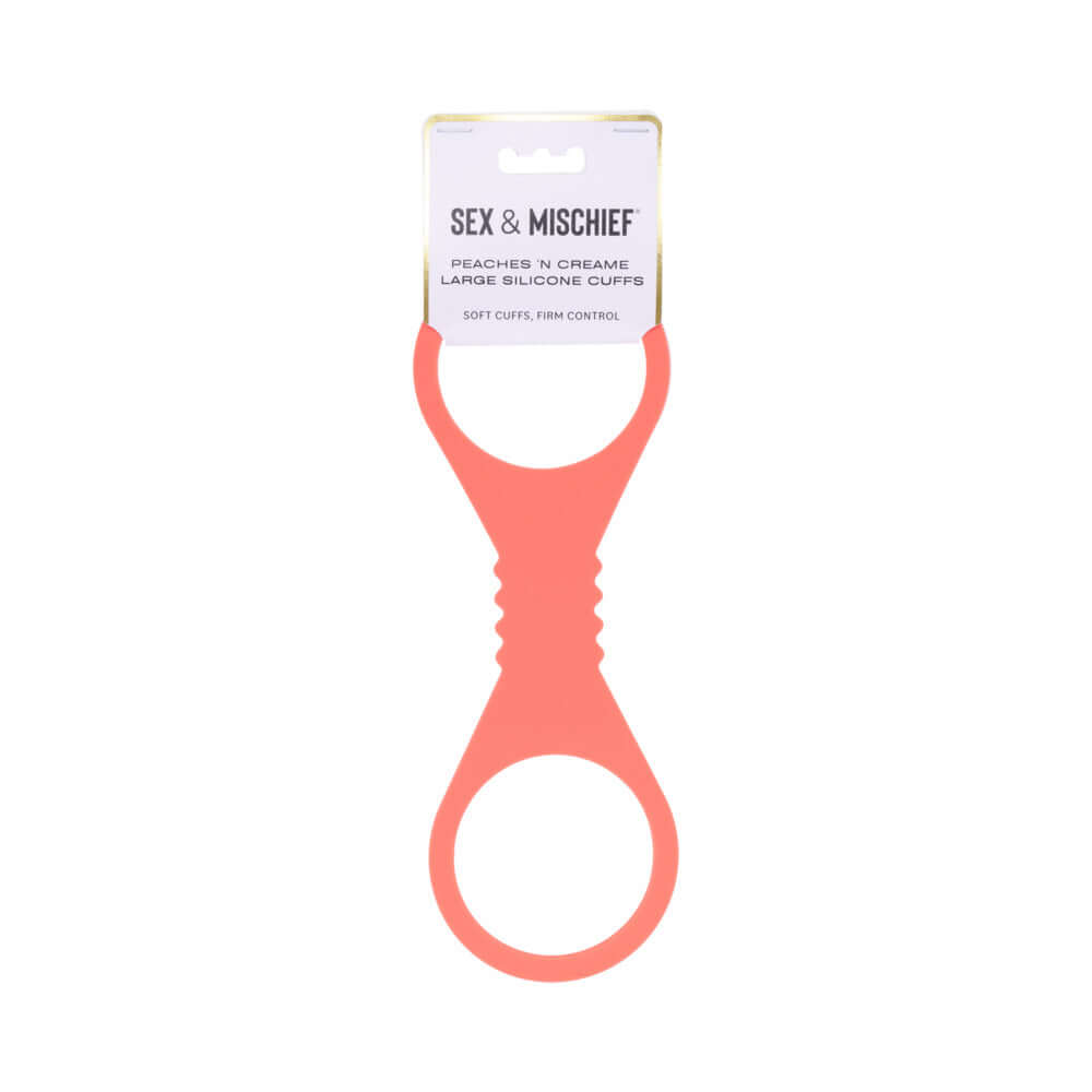 Sportsheets Sex & Mischief Peaches n CreaMe Large Silicone Cuffs in soft silicone design for comfortable restraint.