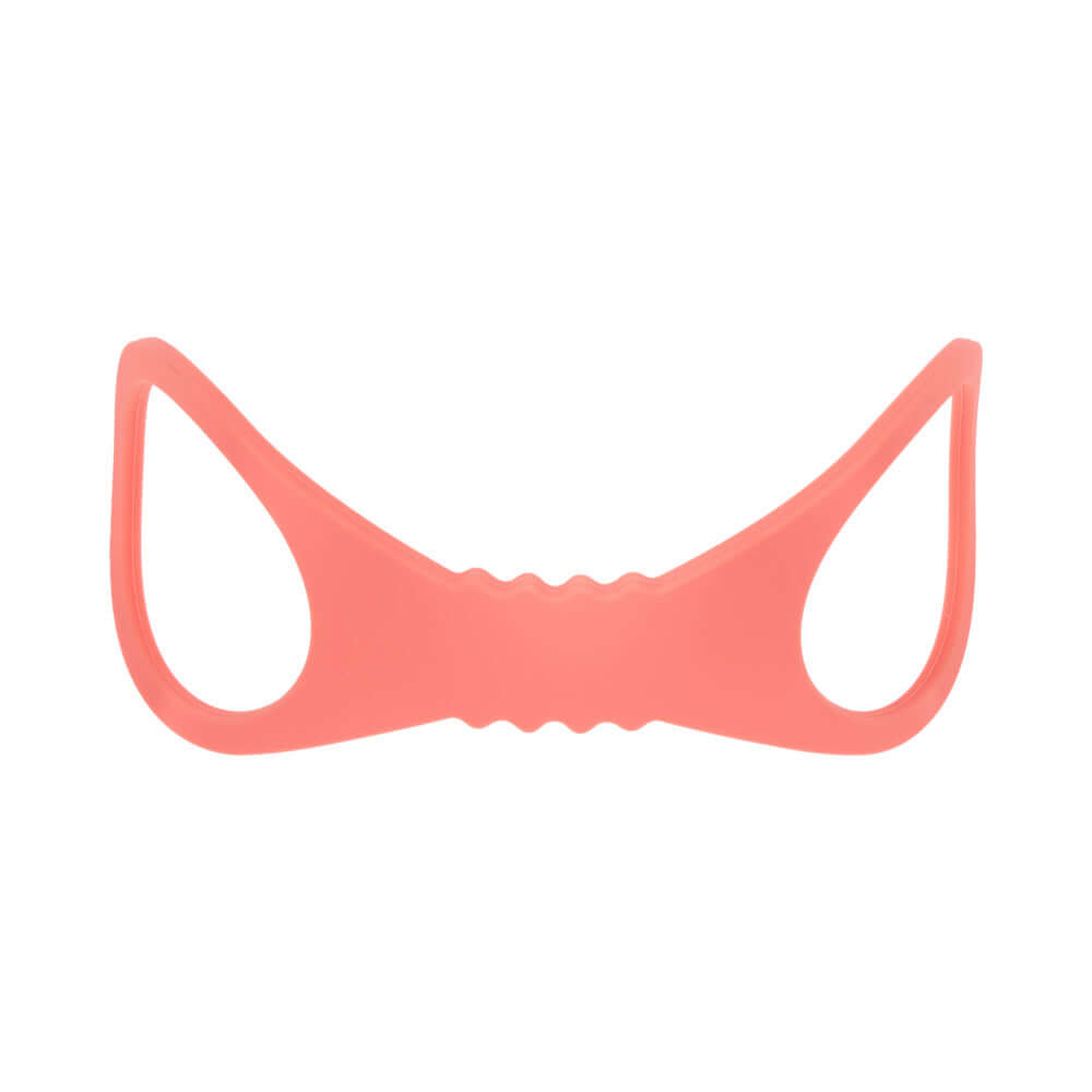 Sportsheets Sex & Mischief Peaches n CreaMe Large Silicone Cuffs in soft pink silicone for playful restraint.