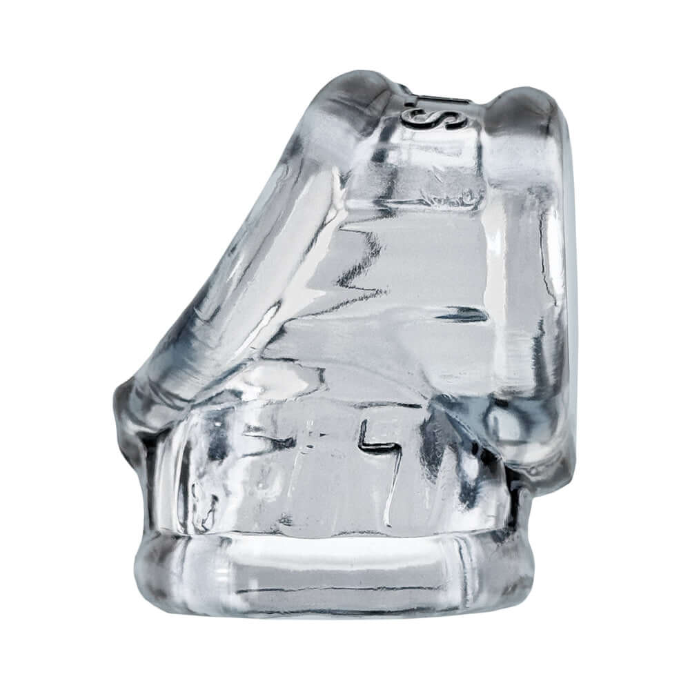 Oxballs Cocksling Fit Sling Clear showcasing the ergonomic design and clear material for enhanced grip and comfort.