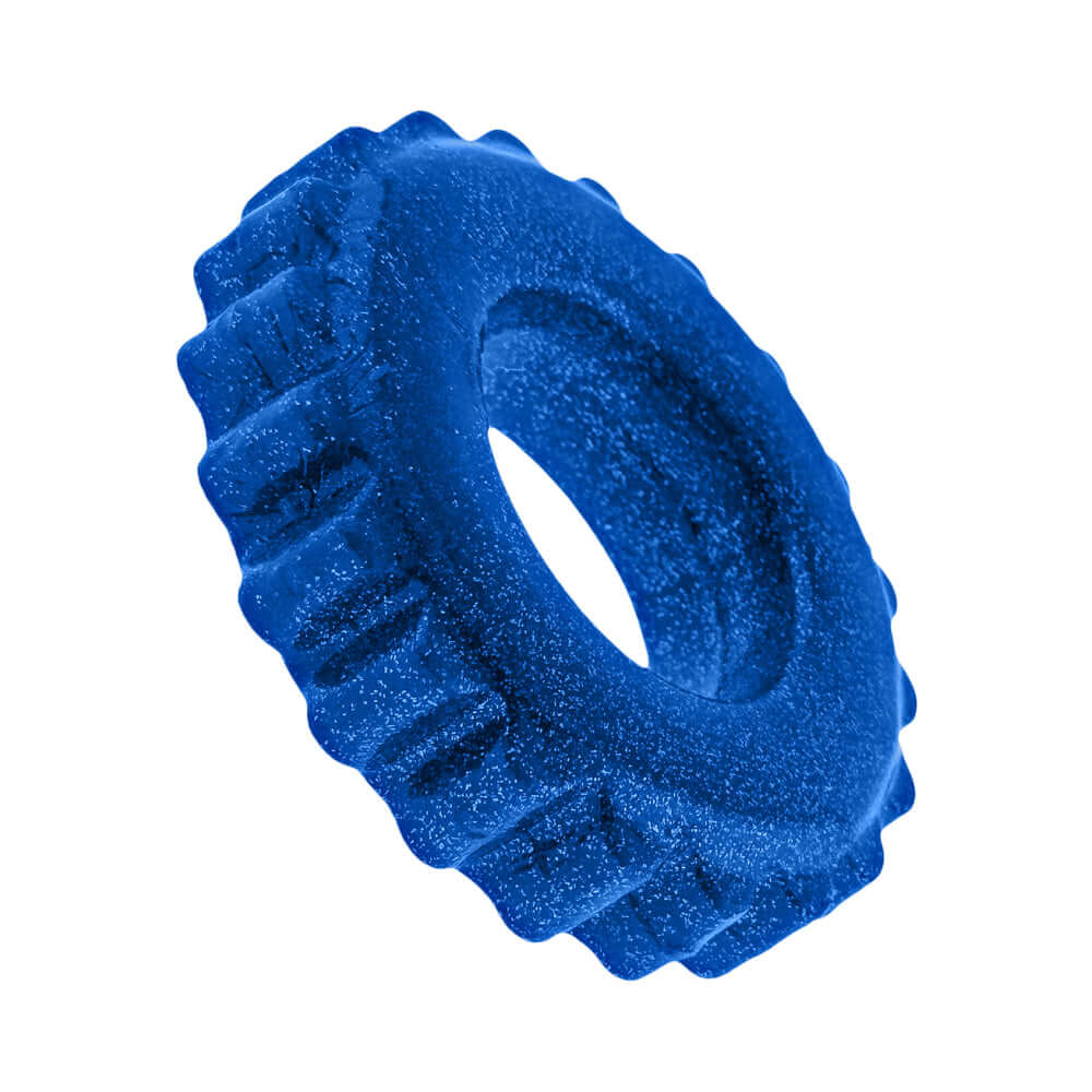 Oxballs Plushy Single Ring Blue Fire is a soft blue cock ring made from flexible and squishy FLEX-TPR material.