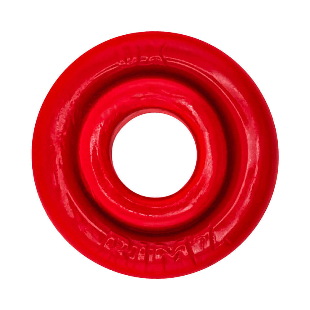 Oxballs Rimz Single Ring Red, a flexible comfort-fit cock ring with soft cushioned feel and plush grip.