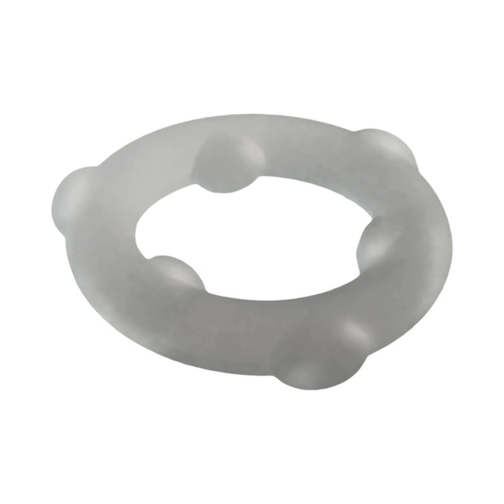 Oxballs Spinner Single Silicone Ring Vapor, a clear silicone cock ring designed for comfort and performance.