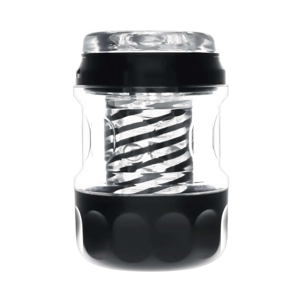 Playboy Pleasure Spring Fling Clear stroker with a transparent design and innovative twisting interior for ultimate sensation.