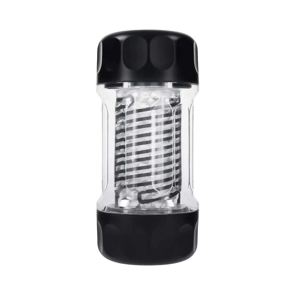 Playboy Pleasure Spring Fling Large Clear stroker showing internal design for enhanced pleasure.