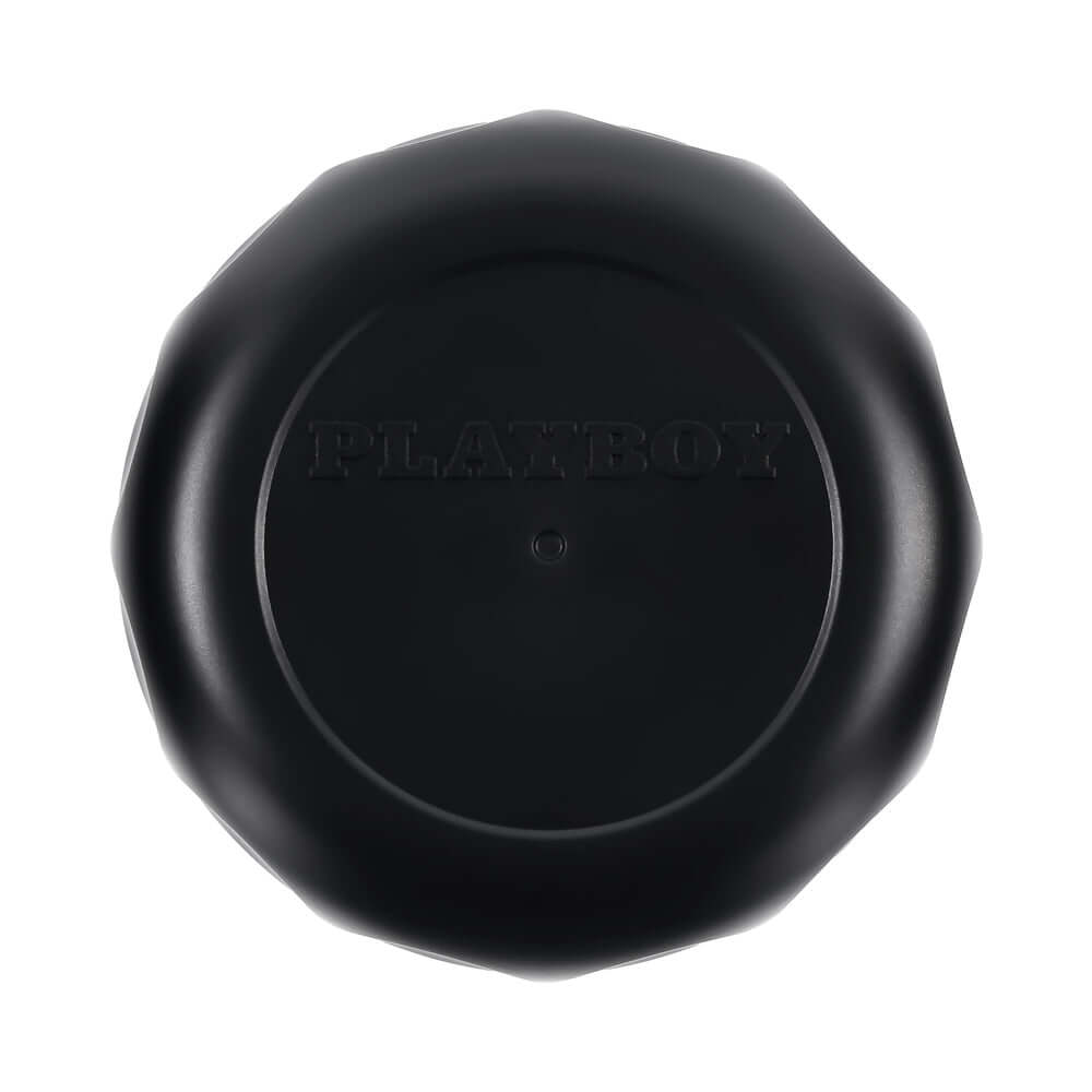 Playboy Pleasure Spring Fling Large Clear product base top view in black design.