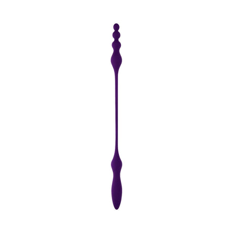 Playboy Pleasure This and That Double End Massager Acai in purple with a unique double-ended design for versatile pleasure.