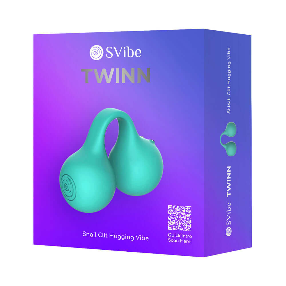 Svibe Snail Twinn Finger App Vibrator Tiffany packaging displaying the innovative design and features.