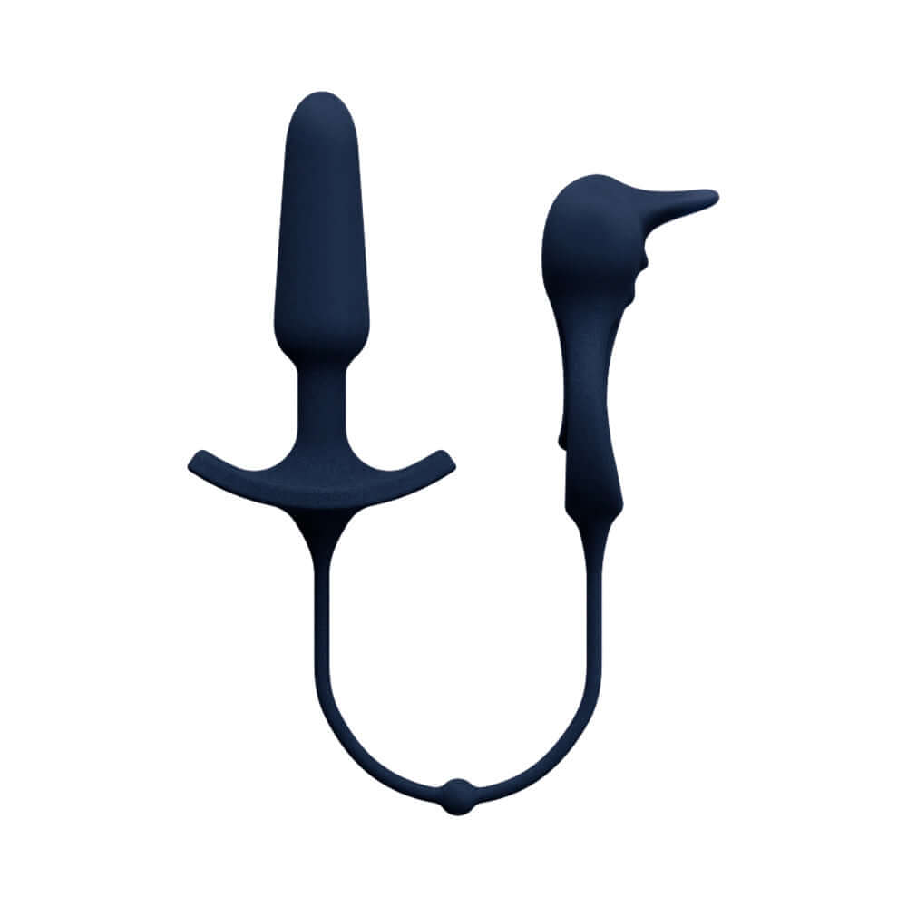 VeDO Humper Rechargeable Dual C-Ring with Anal Plug Black for dual stimulation and hands-free enjoyment.
